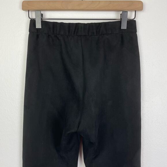 BCBGMAXAZRIA Womens Prescott Black Faux Suede High Waist Pull On Ankle Pants - Picture 4 of 8